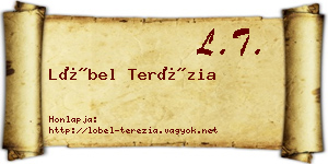 Löbel Terézia névjegykártya